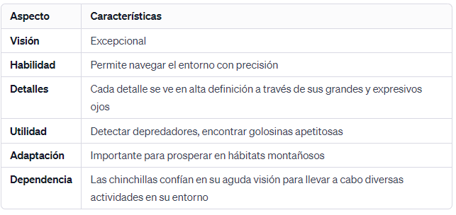 Viendo el Mundo en Alta Definición La Visión de las Chinchillas